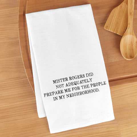 Thirsty Boy Kitchen Tea Towel, Mr. Rogers