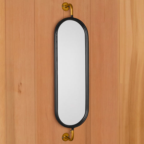 Pill-Shaped Pivot Mirror