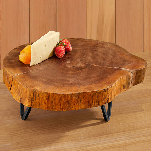 Live Edge Wooden Display Stand