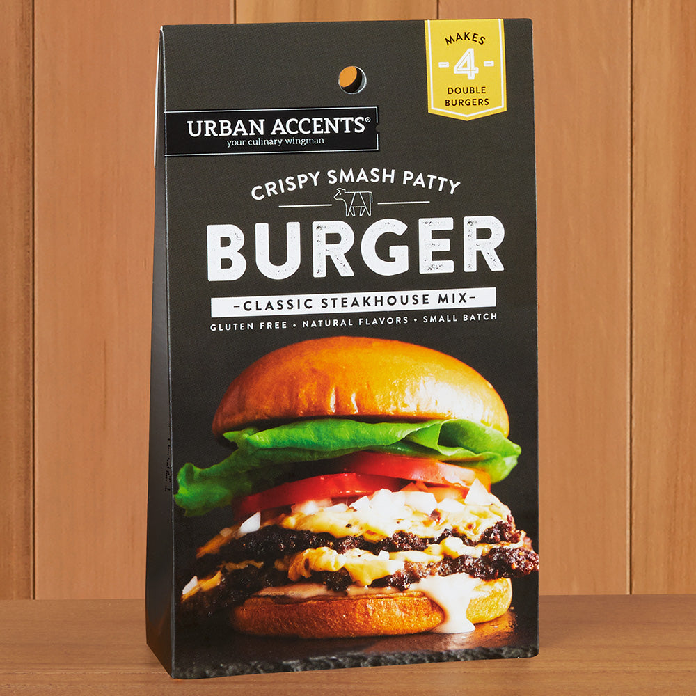 Urban Accents Crispy Smash Patty Burger Seasoning, Classic Steakhouse Mix