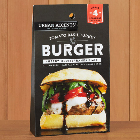 Urban Accents Tomato Basil Turkey Burger Seasoning, Herby Mediterranean Mix