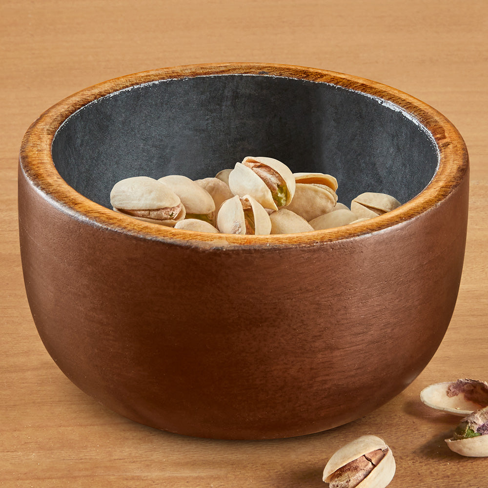 Enameled Mango Wood Bowl