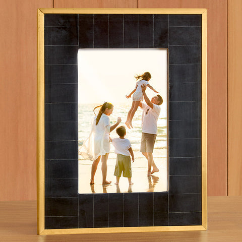 Black and Brass Modern Mosaic Picture Frame