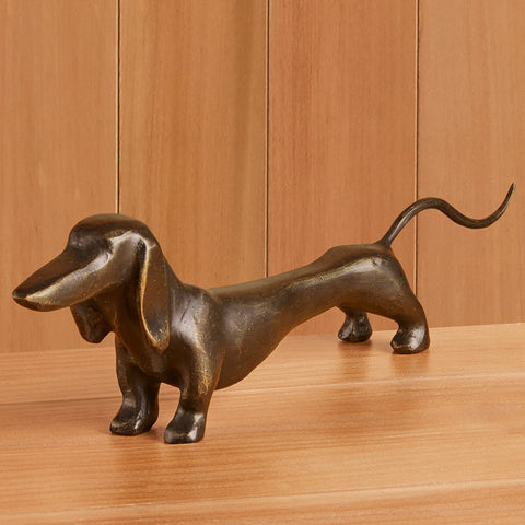 Cast Iron Dachshund Sculpture