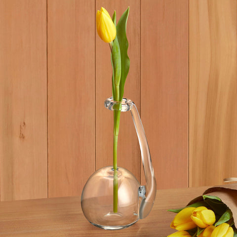 Glass Ring Bud Vase