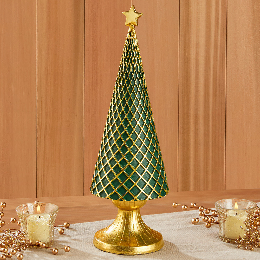 Resin Tabletop Christmas Tree To The Nines Manitowish Waters