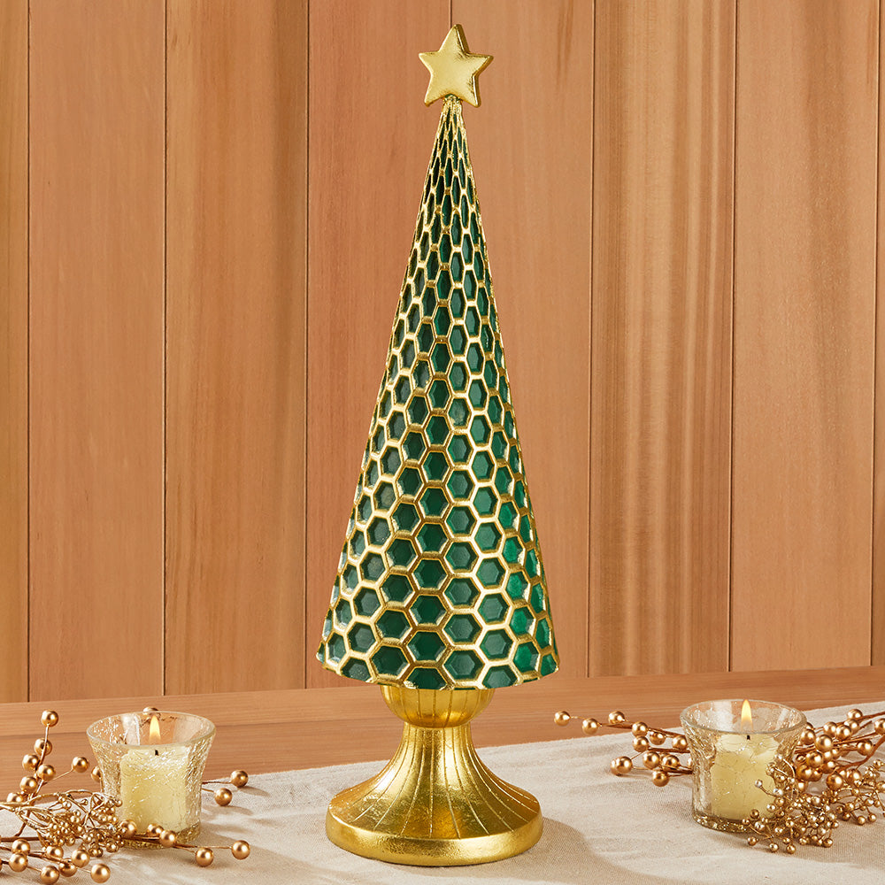 Resin Tabletop Christmas Tree To The Nines Manitowish Waters