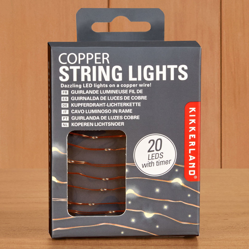 Kikkerland White LED Lights on Copper Wire
