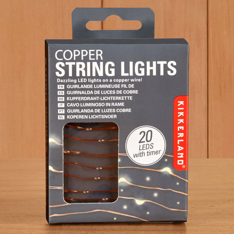 Kikkerland White LED Lights on Copper Wire