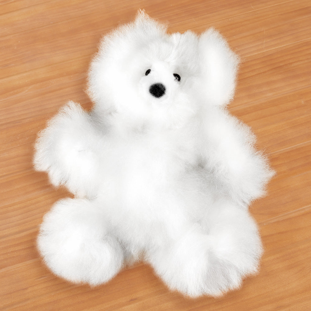 Alpaca Wool Stuffed Plush Toy, Teddy Bear