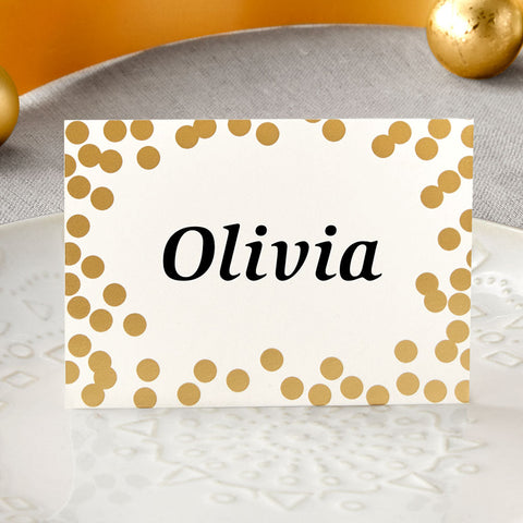 Hester & Cook Place Card Table Accents, Gold Foil Confetti