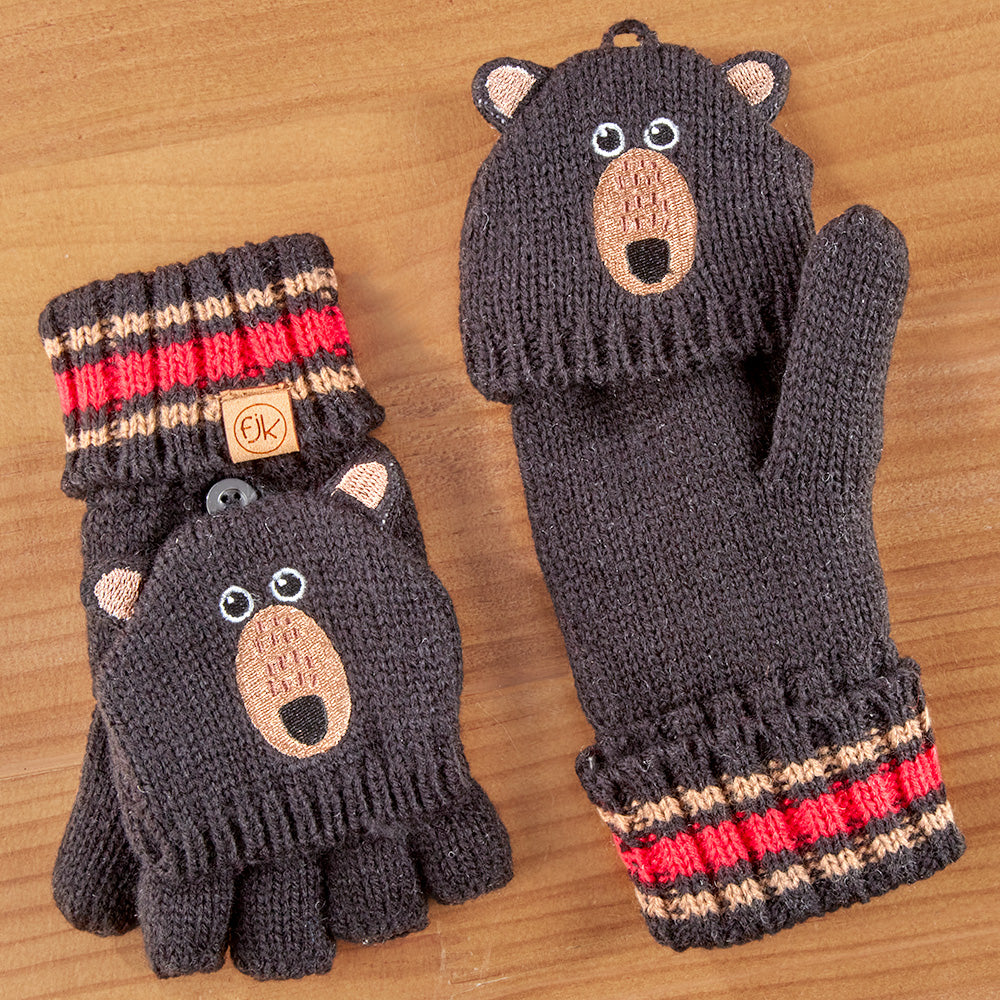Kids' Flip-Top Convertible Mittens/Fingerless Gloves