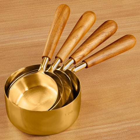 Crate and Barrel Copper Measuring Cups, Set of 4