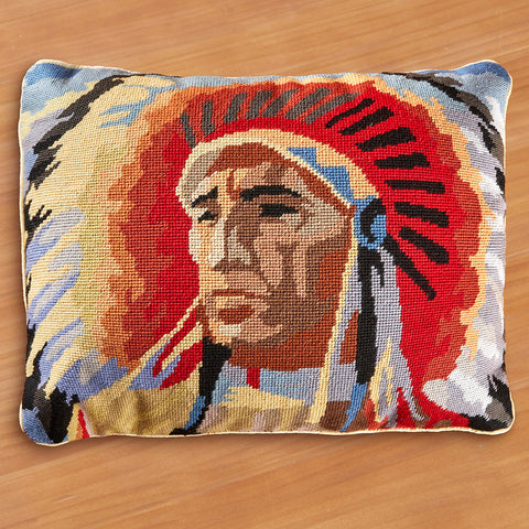 Michaelian Home 16" x 20" Needlepoint Pillow, Chief