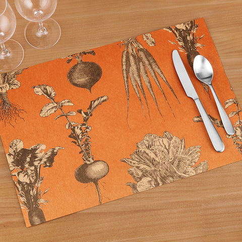 Hester & Cook Paper Placemats, Harvest Vegetables