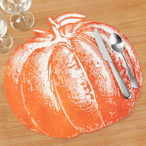 Hester & Cook Paper Placemats, Pumpkin