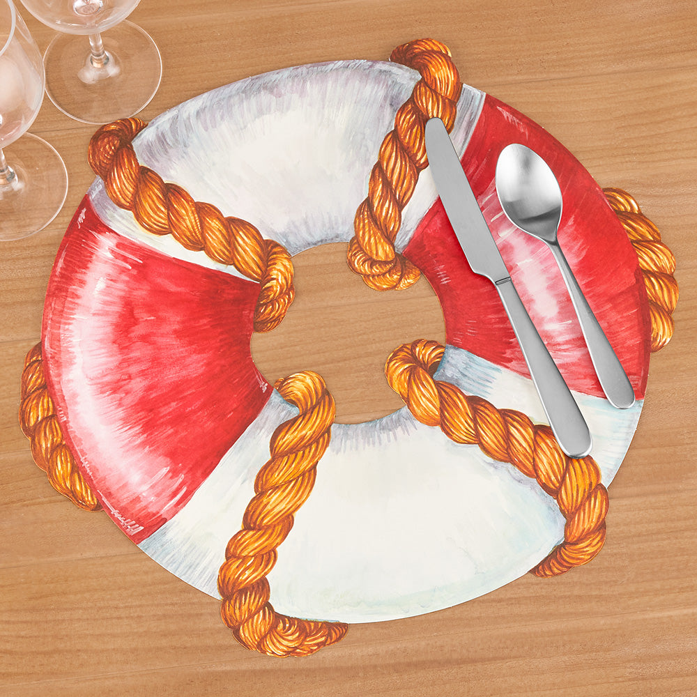 Hester & Cook Paper Placemats, Life Preserver