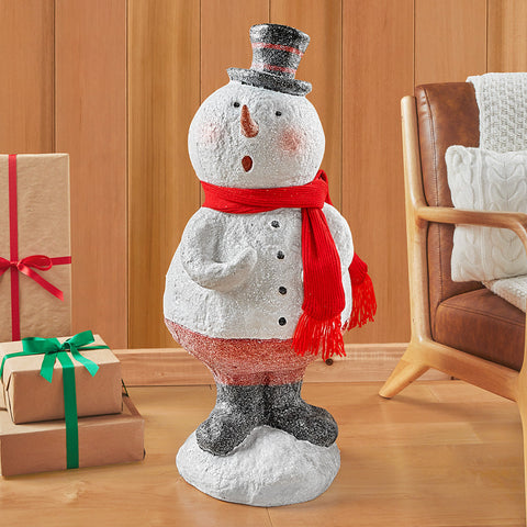 Sugar Glittered Singing Snowman