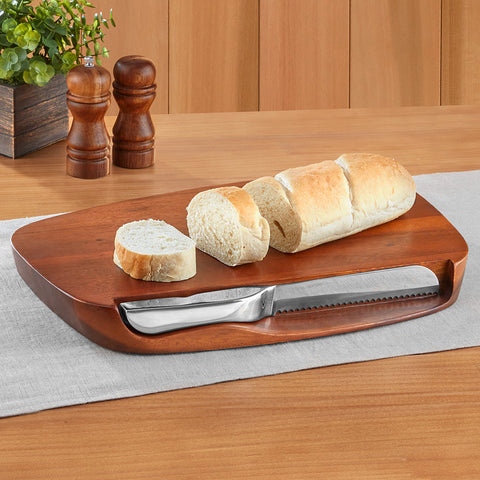 Nambé Blend Bread Cutting Board with Knife
