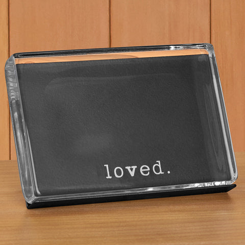 Simon Pearce Woodbury Photo Block, Loved