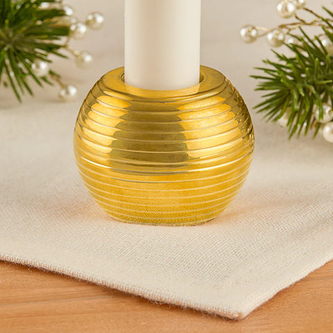 Brass Ball Taper Candleholder