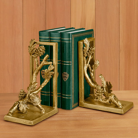 Cast Iron Pine Branch Bookends