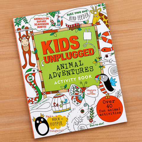 "Kids Unplugged: Animal Adventures" Activity Book by Felicity French