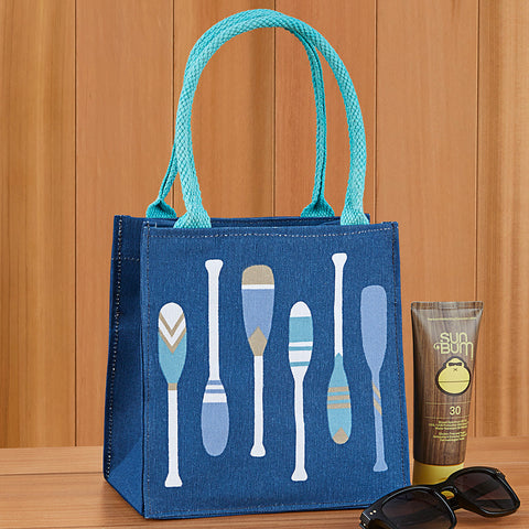rockflowerpaper Itsy Bitsy Canvas Tote Bag, Paddles