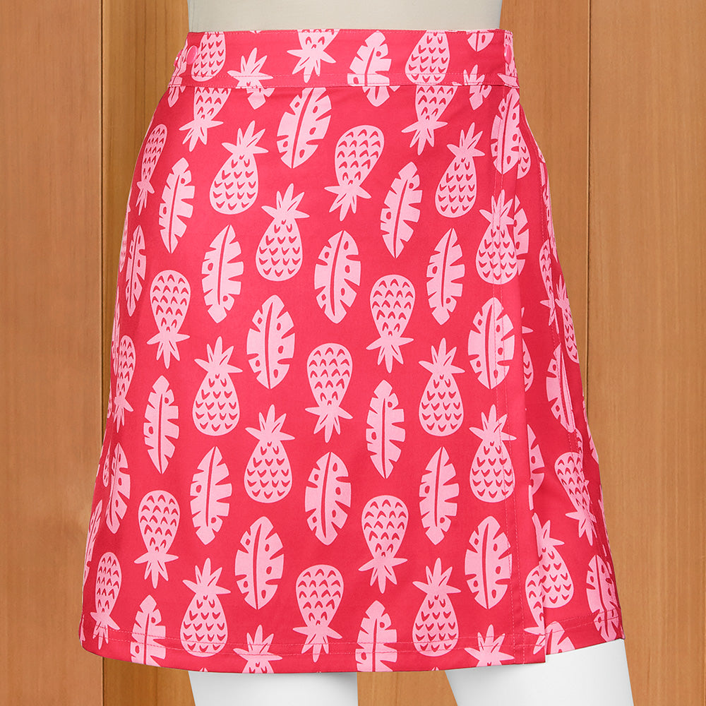 Charlie Paige Women's Essential Beach Wrap Skirt, Pink Pineapple