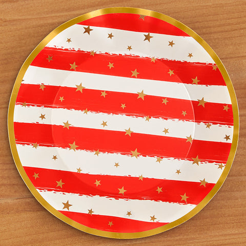 Sophistiplate Paper Dinner Plates, Patriotic Confetti