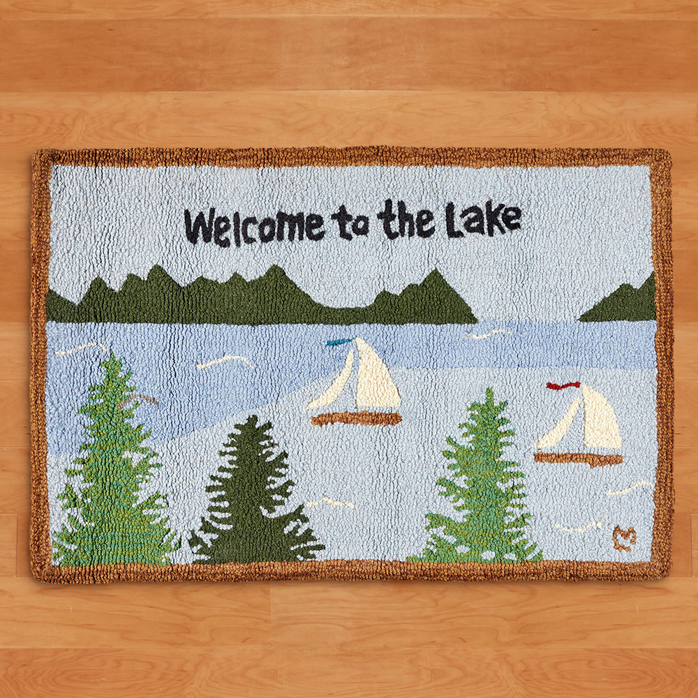 Chandler 4 Corners 2' x 3' Hooked Rug, Welcome to the Lake – To The ...