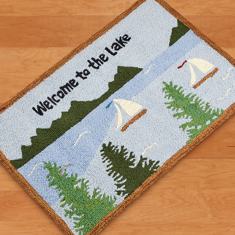 Chandler 4 Corners 2' x 3' Hooked Rug, Welcome to the Lake – To The ...