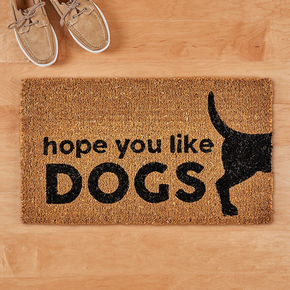 Coir Doormat, Hope You Like Dogs