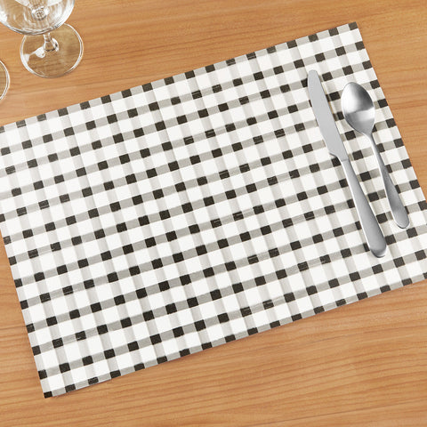 Hester & Cook Paper Placemats, Black Painted Check