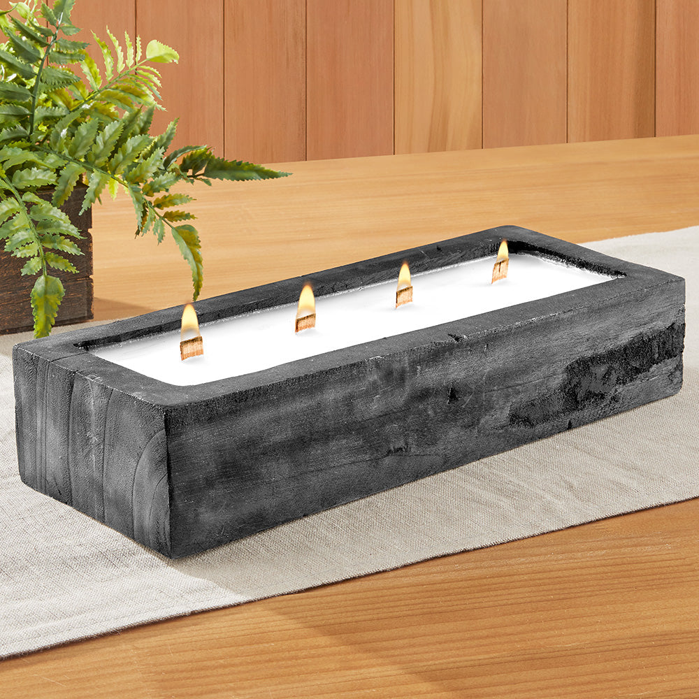 Mud Pie Citronella Wood Tray Candle