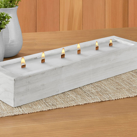Mud Pie Citronella Whitewashed Wood Tray Candle