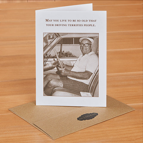 Shannon Martin Birthday Card, Driving Terrifies People