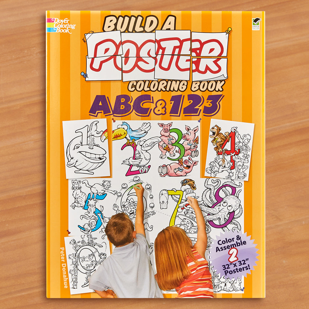 "Build a Poster Coloring Book – ABC & 123" by Peter Donahue