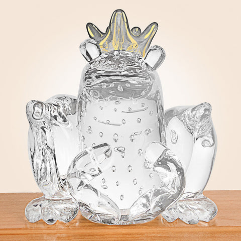 Frog Prince Glass Figurine