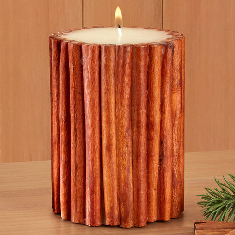 Cinnamon Stick-Scented Pillar Candles