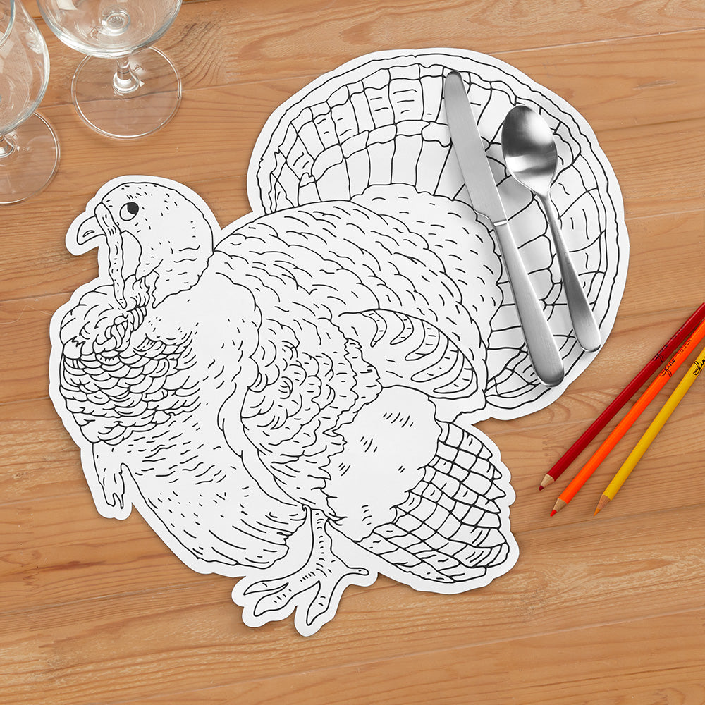 Hester & Cook Paper Coloring Placemats, Turkey