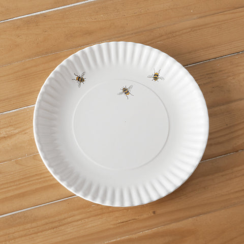 Bee Melamine Plates, Set of 4
