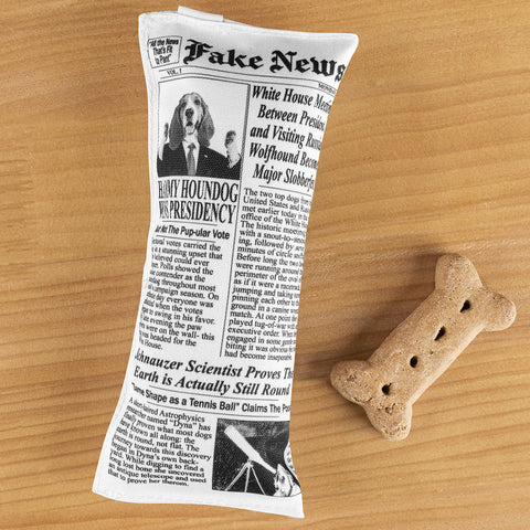 Kikkerland Fake News Newspaper Dog Toy