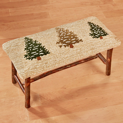 Chandler 4 Corners 32" Hickory Bench, Frosted Trees