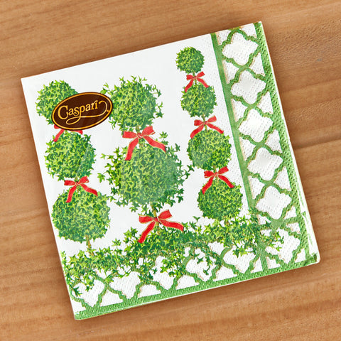 Caspari Paper Napkins, Topiaries