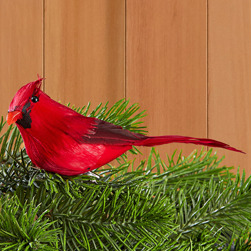 Christmas Cardinal ClipOn Ornament To The Nines Manitowish Waters