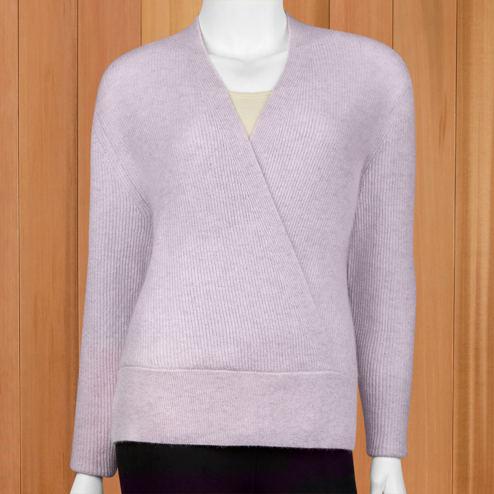 Kinross Cashmere Women's Faux Wrap Sweater