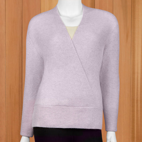 Kinross Cashmere Women's Faux Wrap Sweater