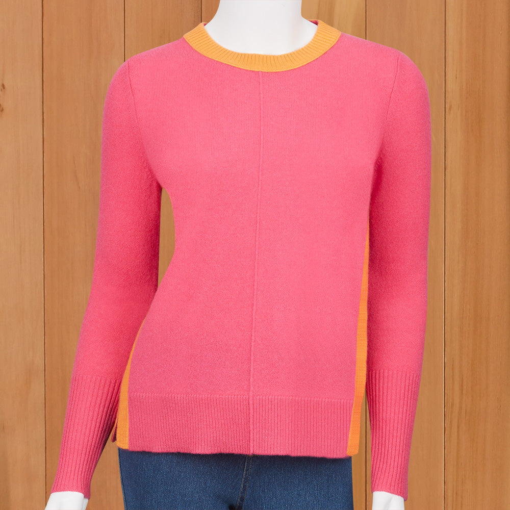 Kinross Cashmere Women's Reversible Pop Sweater