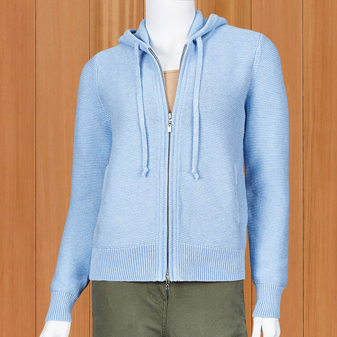 Kinross Cashmere Women's Textured Hoodie Jacket